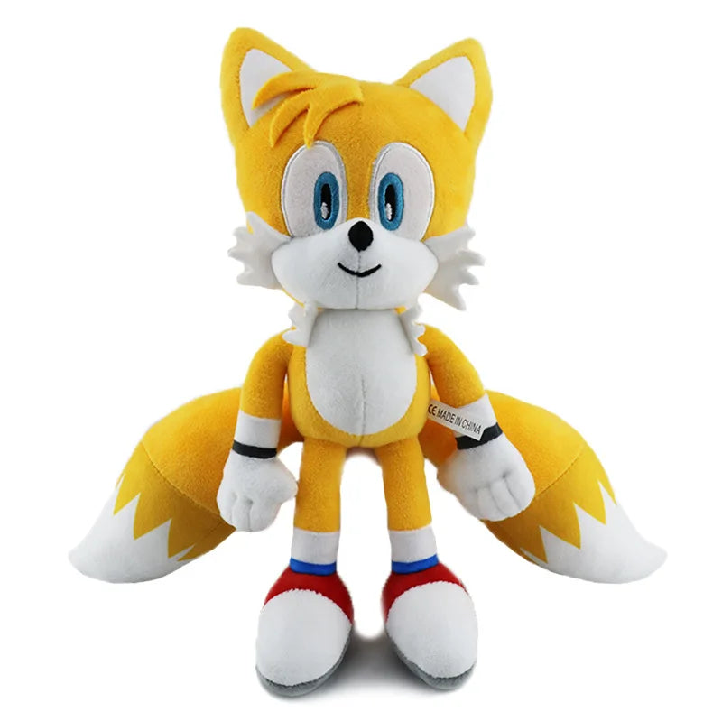 30CM Super Sonic Plush Toy The Hedgehog Amy Rose Knuckles Tails Cute Cartoon Soft Stuffed Doll Birthday Gift For Children