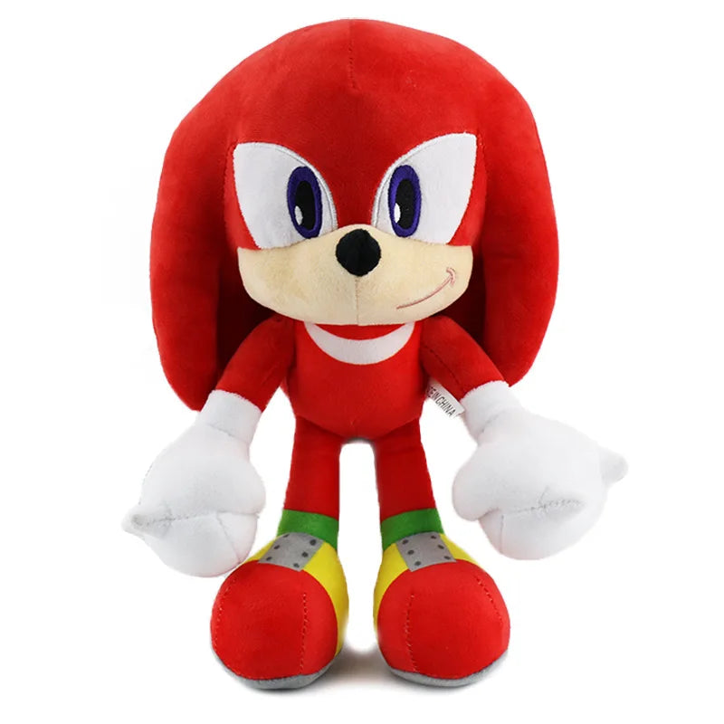 30CM Super Sonic Plush Toy The Hedgehog Amy Rose Knuckles Tails Cute Cartoon Soft Stuffed Doll Birthday Gift For Children