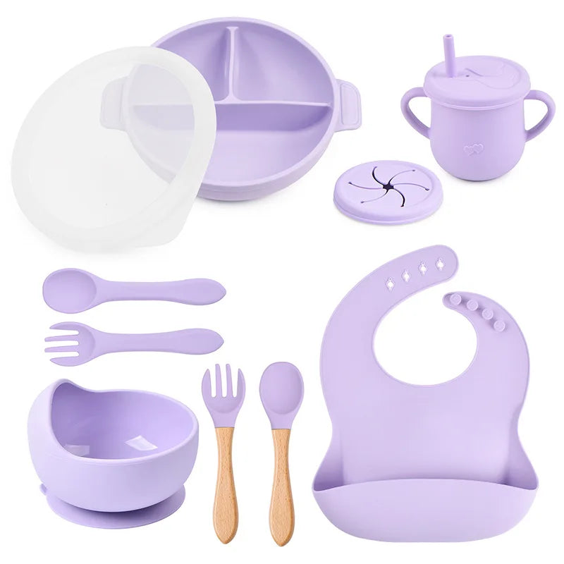 High-quality Silicone Toddler Placemat with Divided Food Sections and Suction Base for Baby Feeding