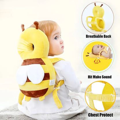 Head Back Protector Baby Protect Pillow Learn Walk Head Protector  Cushion Anti Fall Backward Cap Carry Cartoon Kids Safe Bibi