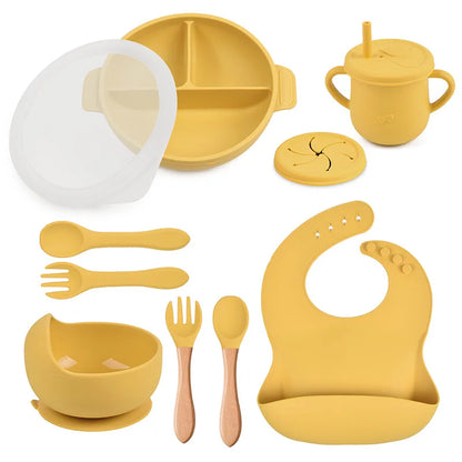 High-quality Silicone Toddler Placemat with Divided Food Sections and Suction Base for Baby Feeding