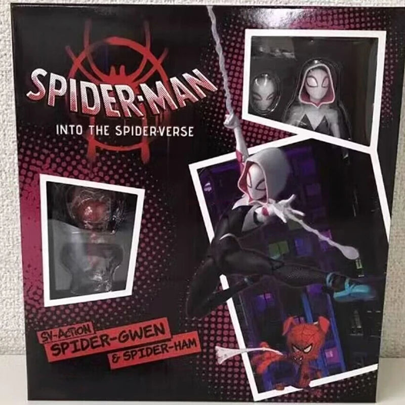 In Stock Marvel Legends Sentinel Spiderman Action Figure Spider-verse Miles Sv Shf Morales Peni Parker Anime Figures Statue Toys