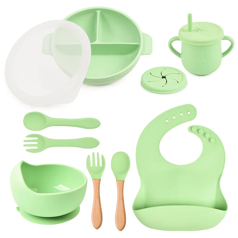 High-quality Silicone Toddler Placemat with Divided Food Sections and Suction Base for Baby Feeding