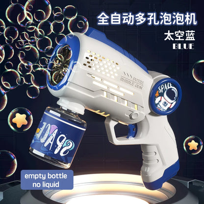 Astronaut Electric Bubble Gun Kids Toy Bubbles Machine Automatic Soap Blower with Light Summer Outdoor Party Games Children Gift