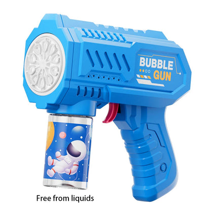 Astronaut Electric Bubble Gun Kids Toy Bubbles Machine Automatic Soap Blower with Light Summer Outdoor Party Games Children Gift