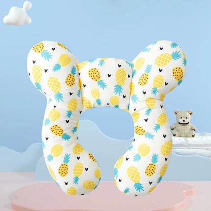 New cartoon children's U-shaped pillow, cotton soft baby pillow, travel car children's pillow, multi-functional stroller pillow