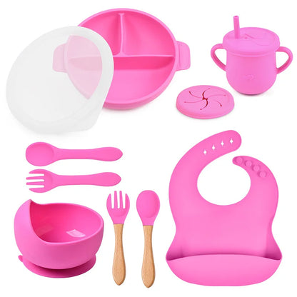 High-quality Silicone Toddler Placemat with Divided Food Sections and Suction Base for Baby Feeding