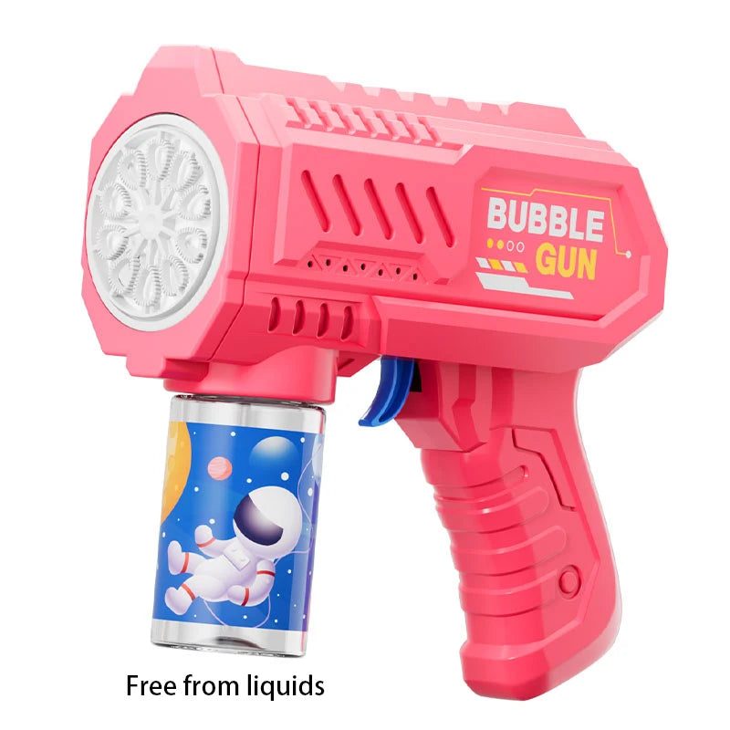 Astronaut Electric Bubble Gun Kids Toy Bubbles Machine Automatic Soap Blower with Light Summer Outdoor Party Games Children Gift