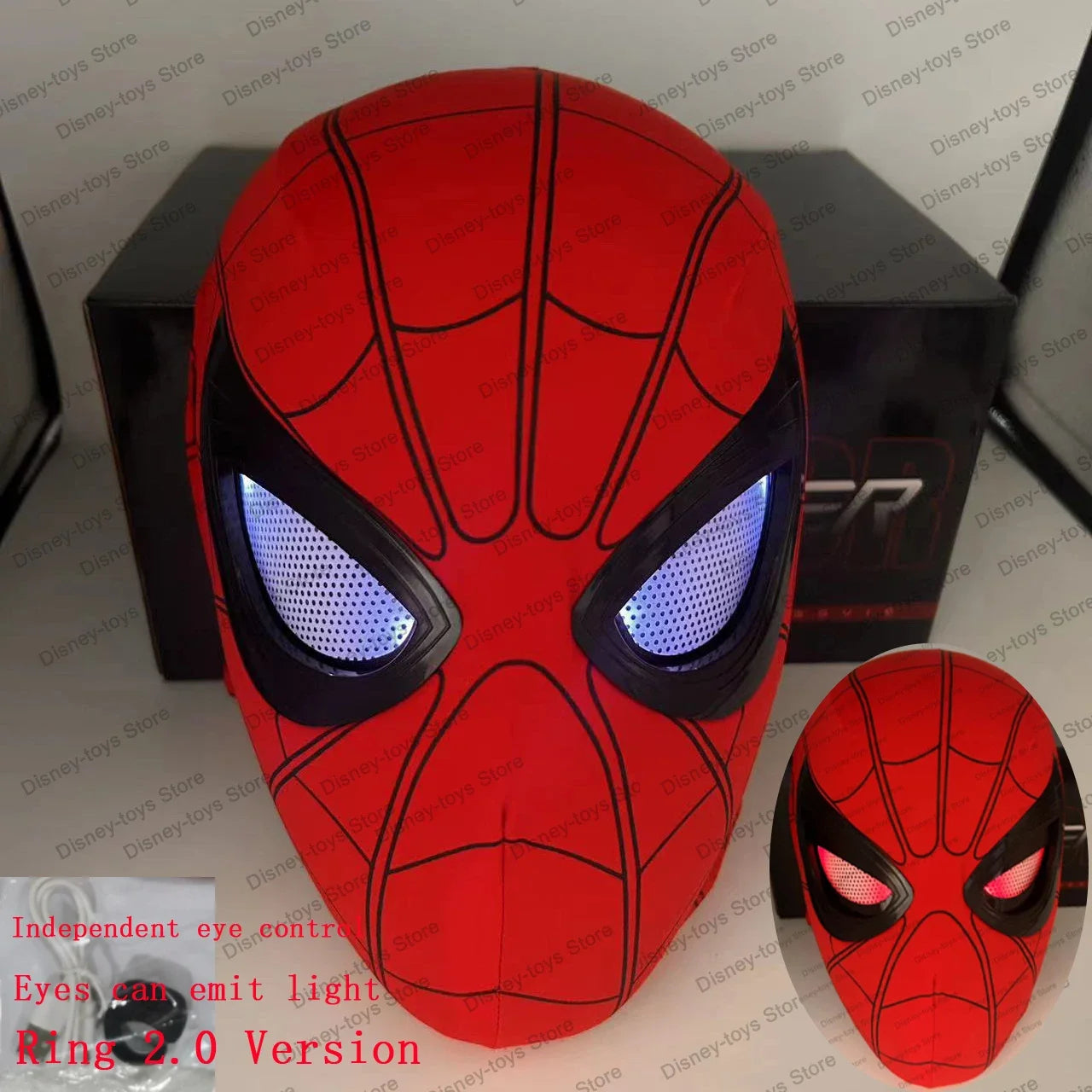 New Spider-man:no Way Home Spider Man Mask Luxury Helmet Rechargeable Remote Eyes Movable Mask Cosplay Decoration Gift Toys