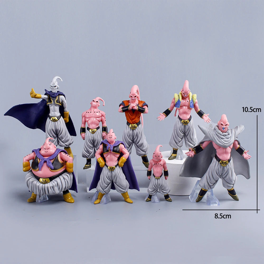 Hot 8pcs/Set  Dragon Ball Z Anime Figure Majin Buu  Fat Buu PVC Action Figures Collection Model Toys For Children Adult Gifts